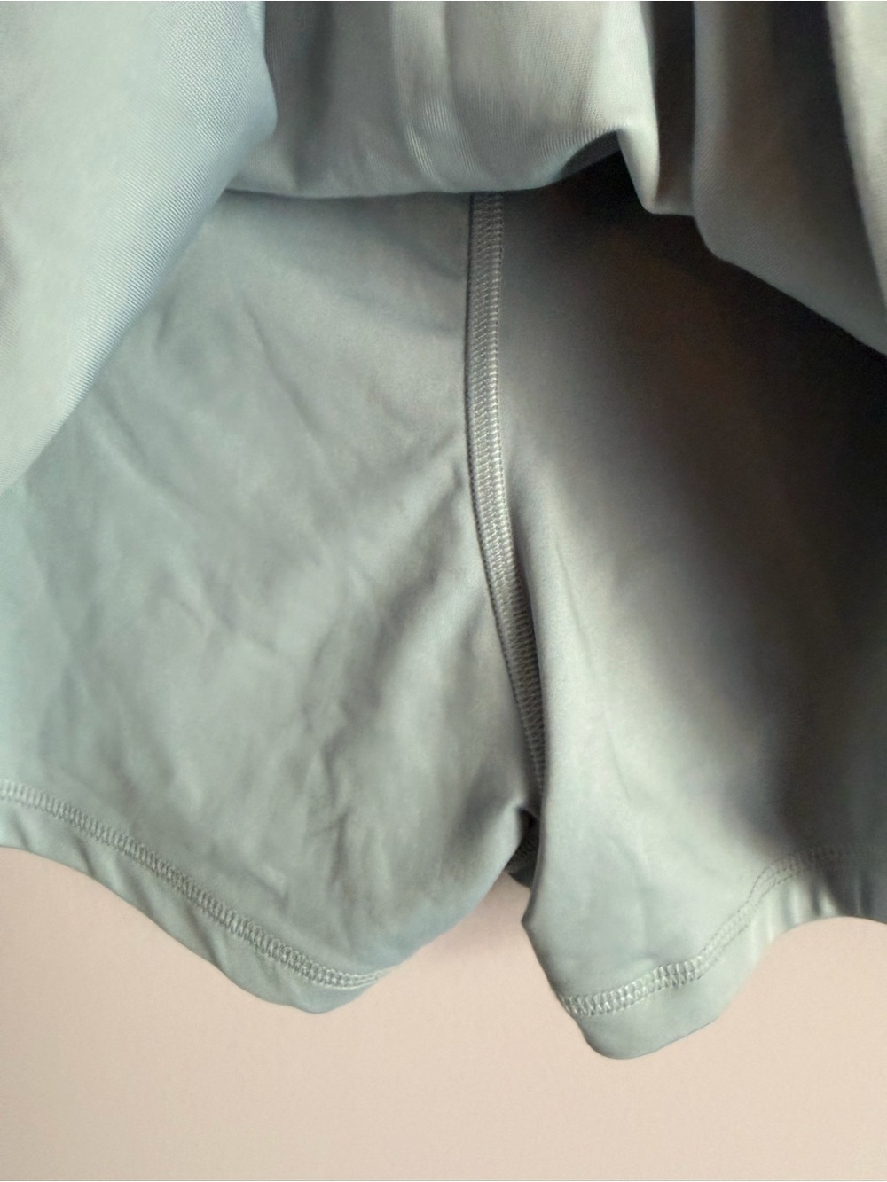 Hollister Gilly Hicks Baby Blue Pastel Active Skort Shorts Soft Knit Mini XL - Picture 4 of 5